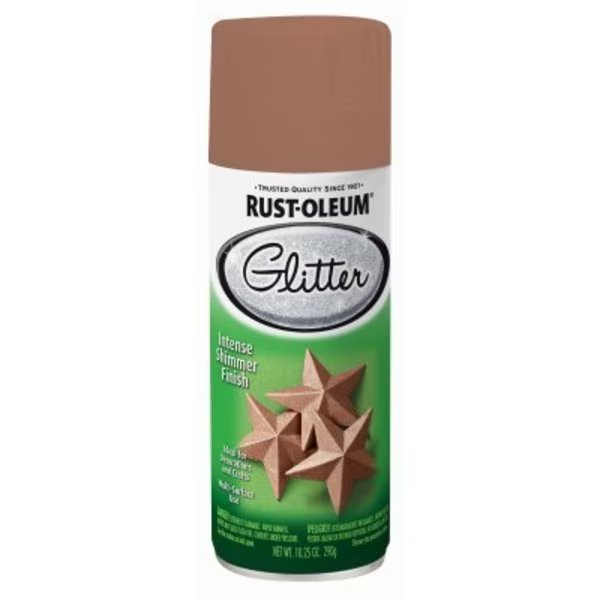 Spray Paint Specialty Glitter Rose Gold 10.25 oz Rose Gold, Rust-Oleum, Mfr#: 344697